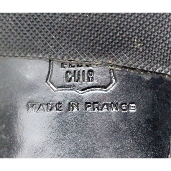 VTG Robert Clergerie FRANCE BLACK REAL LEATHER SUEDE LOW HEEL CLASSIC SHOES 5.5B - Picture 11 of 13